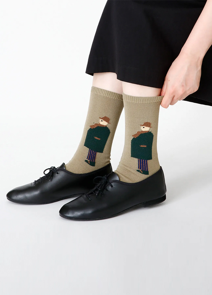 Left & Right Turn Mid-Calf Socks